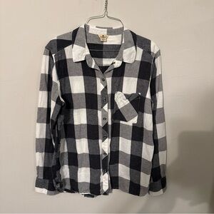 Woolrich Hunter Buffalo check plaid button-down blouse/shirt 100% Cotton size L